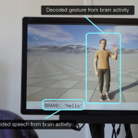 Neuroprosthesis for paralysis enables simultaneous speech and body language